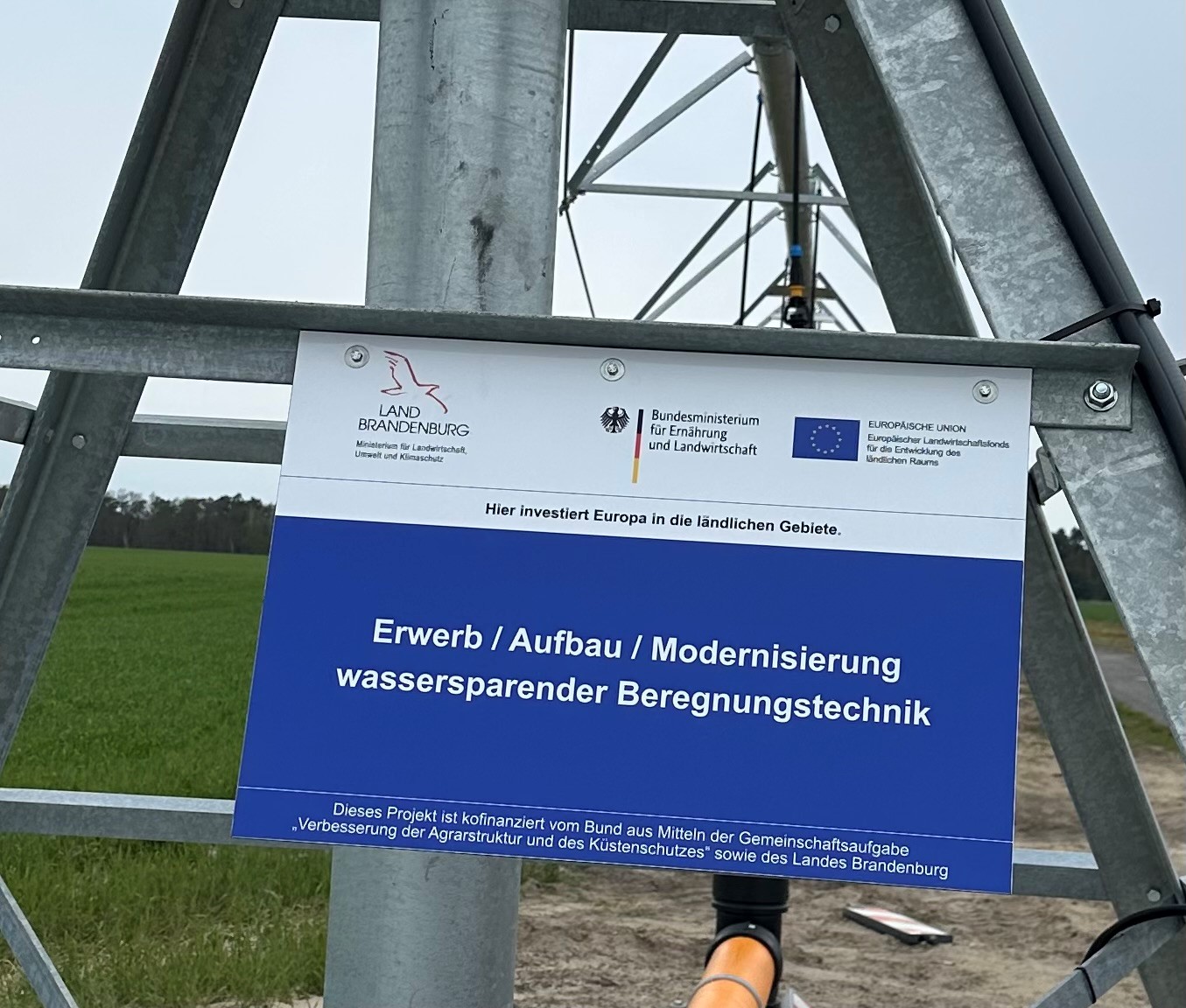 Schild Beregnung